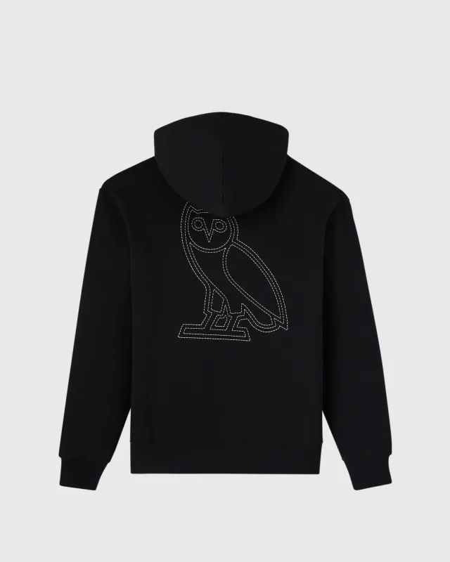 Omega Contrast Stitch Hoodie - Black sold by OVO