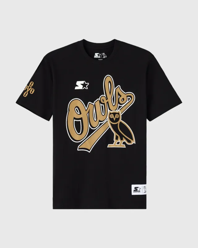 STARTER Owls Tee - Black sold by OVO
