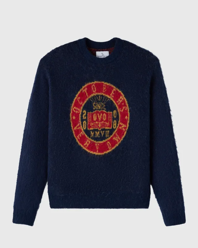 Wool Mohair Crest Sweater - Starling made by OVO