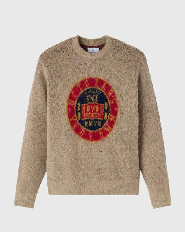 Wool Mohair Crest Sweater - Linen made by OVO