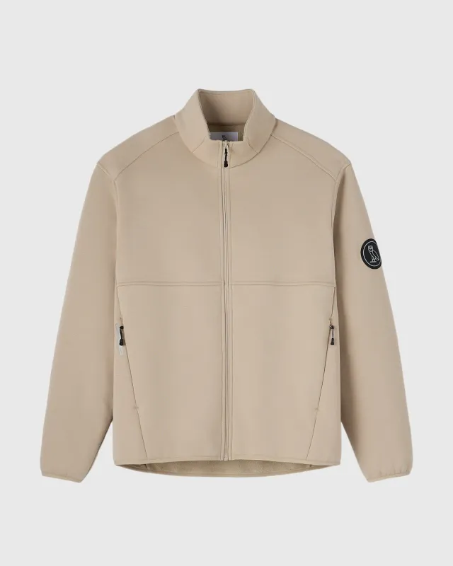 Technical Fleece Mockneck Zip-Up - Sandstone made by OVO