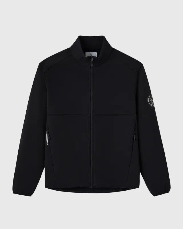 Technical Fleece Mockneck Zip-Up - Black made by OVO