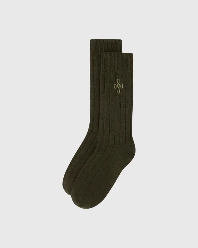 Wool Blend Sock - Olive Green sold by OVO