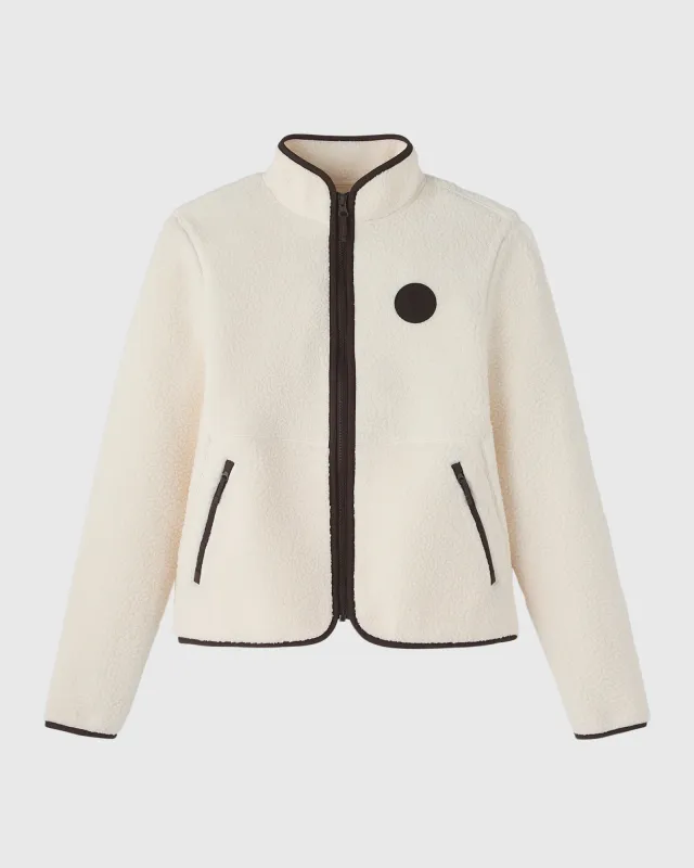 Sherpa Full-Zip Jacket - Cream sold by OVO