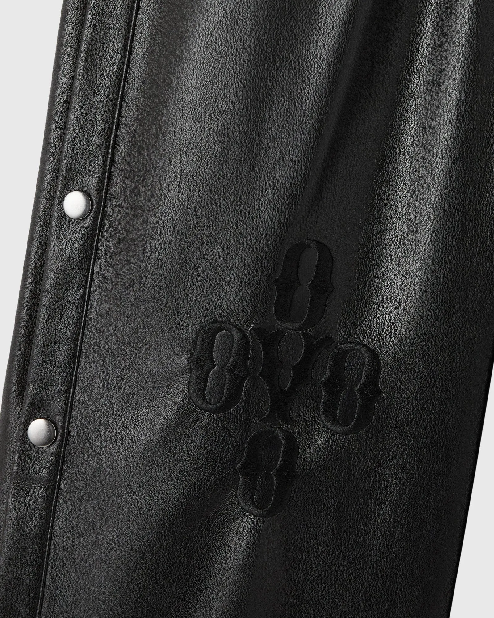 Pom Pom Faux-Leather Track Pant - Black sold by OVO product image thumbnail 3