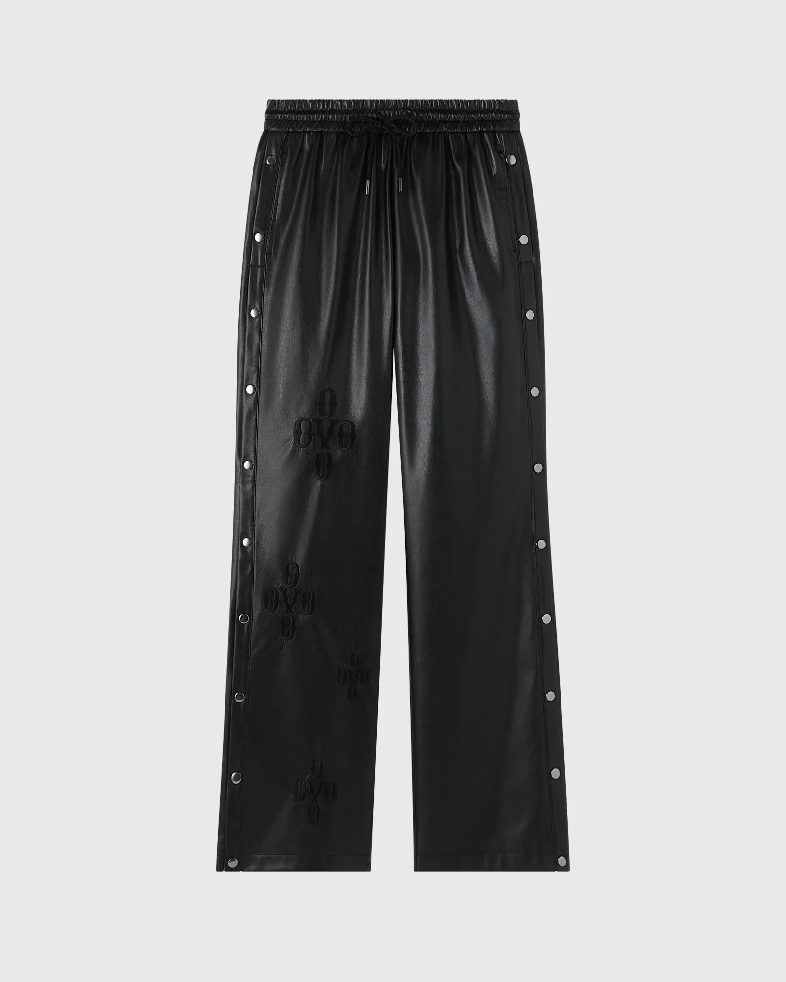 Pom Pom Faux-Leather Track Pant - Black sold by OVO