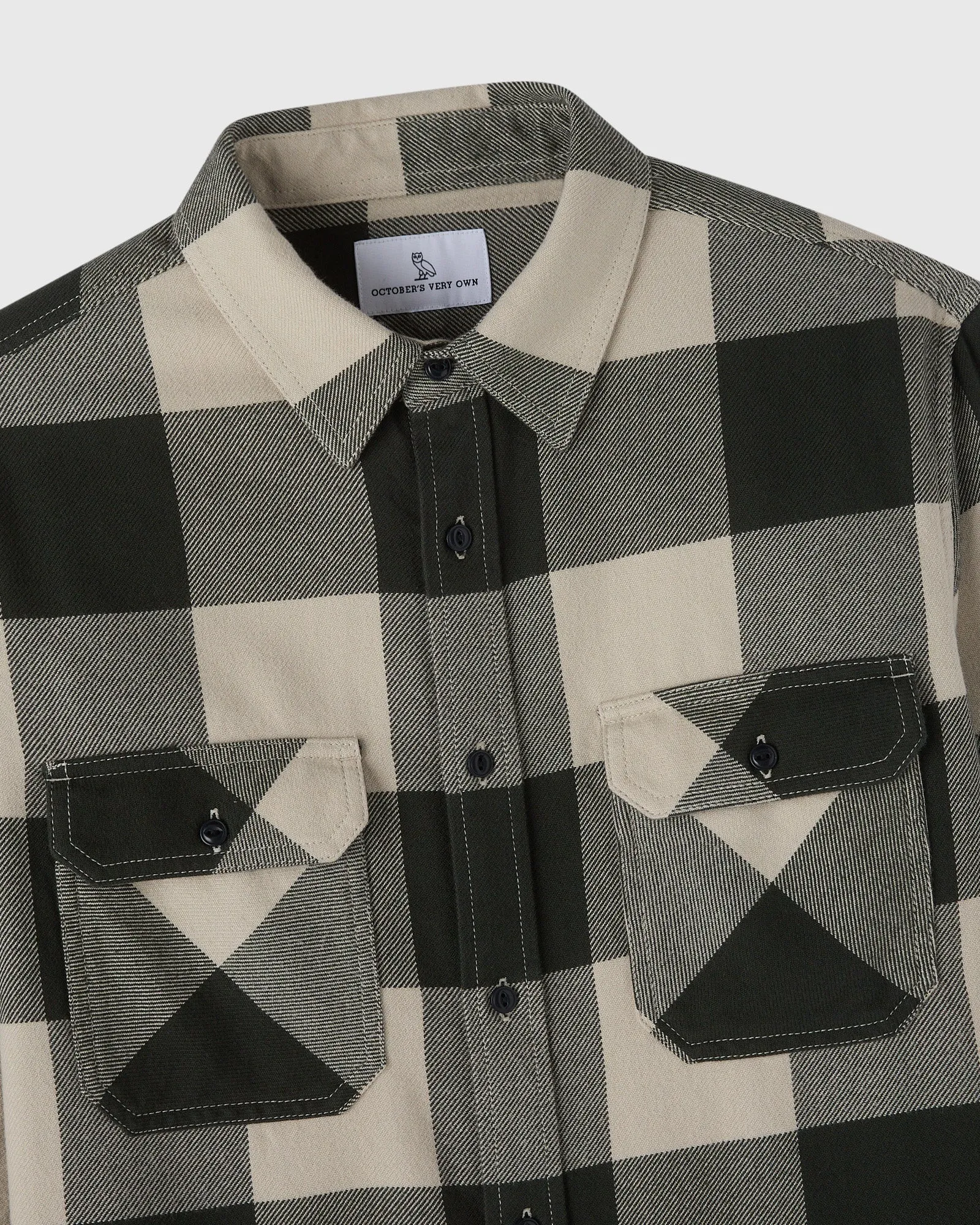 Plaid Flannel Shirt - Linen sold by OVO product image thumbnail 3