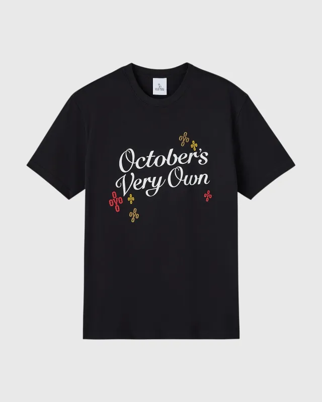 Heavy Jersey Pom Pom Script Tee - Black sold by OVO