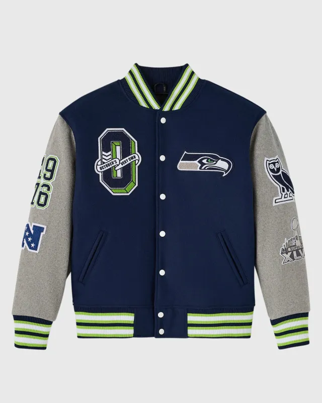 NFL Seattle Seahawks Varsity Jacket - Navy made by OVO