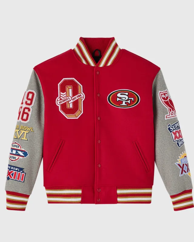 NFL San Francisco 49ers Varsity Jacket - Red sold by OVO