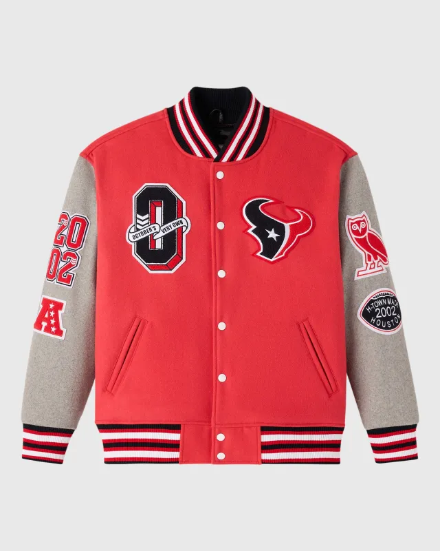 NFL Houston Texans Varsity Jacket - Red sold by OVO