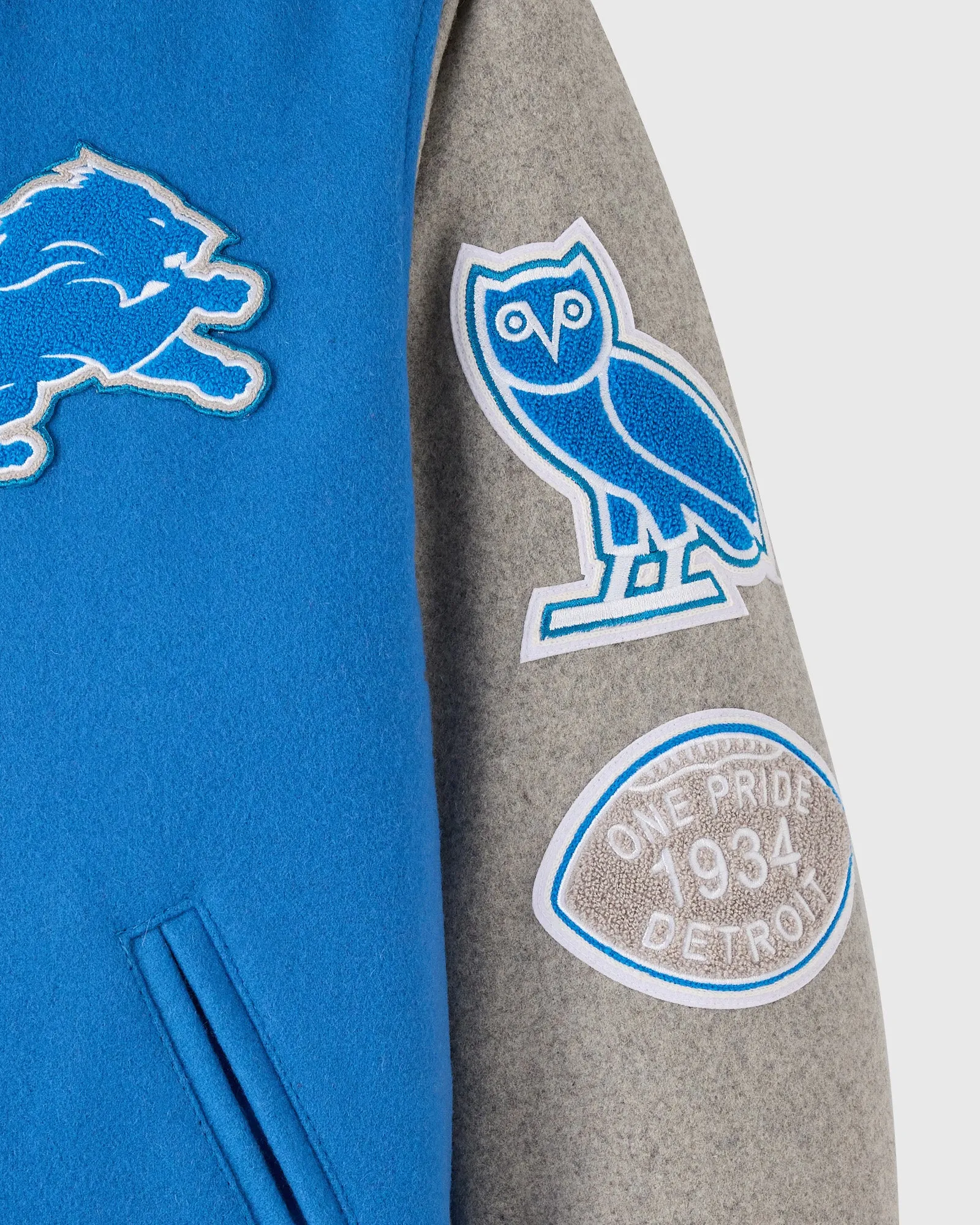 NFL Detroit Lions Varsity Jacket - Blue sold by OVO product image thumbnail 5