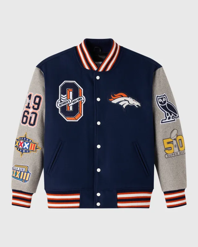 NFL Denver Broncos Varsity Jacket - Navy sold by OVO