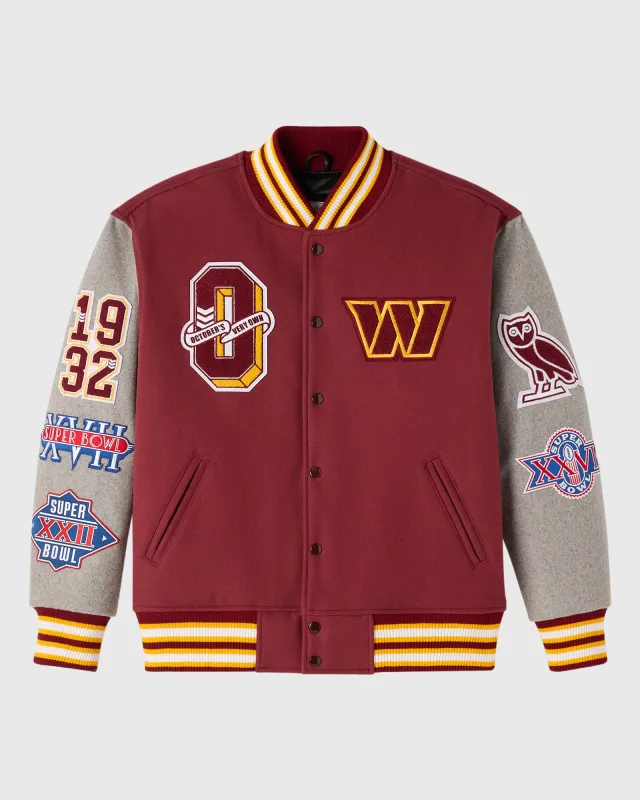 NFL Washington Commanders Varsity Jacket - Burgundy sold by OVO