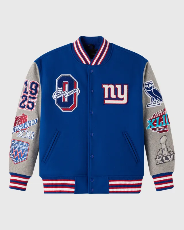 NFL New York Giants Varsity Jacket - Blue sold by OVO