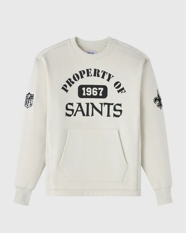 NFL New Orleans Saints Crewneck - Ash Heather Grey sold by OVO