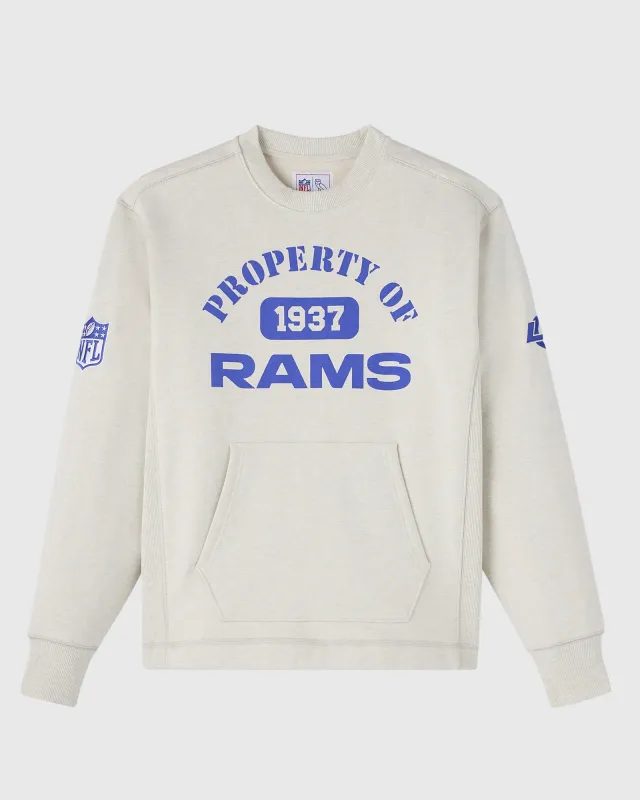 NFL Los Angeles Rams Crewneck - Ash Heather Grey made by OVO
