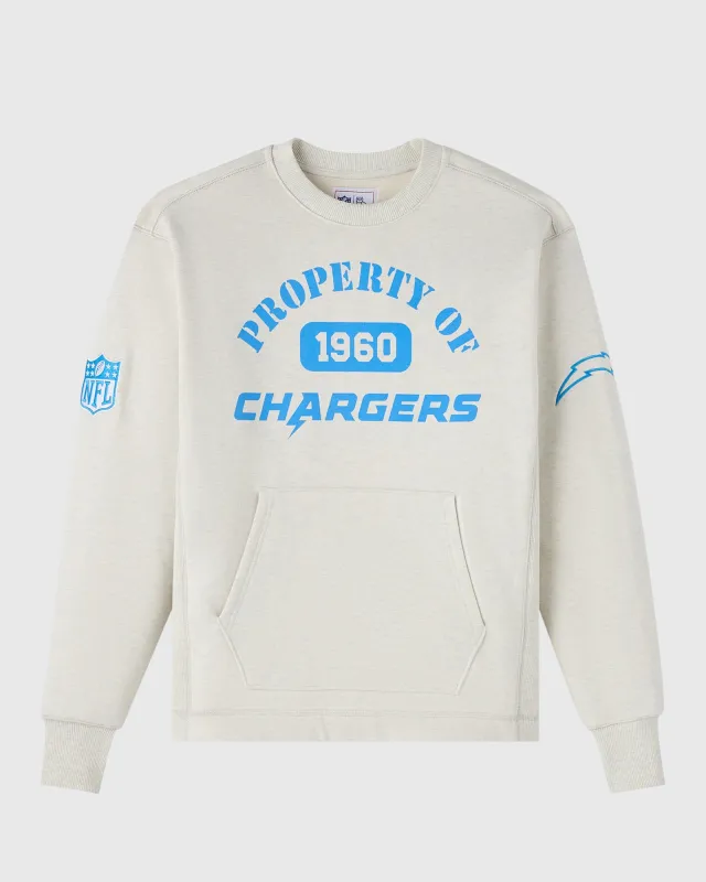 NFL Los Angeles Chargers Crewneck - Ash Heather Grey sold by OVO