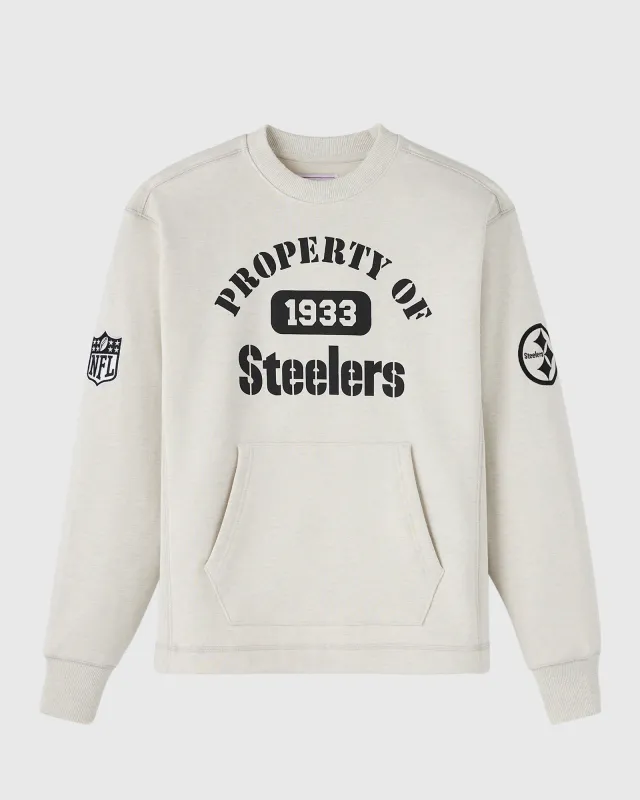 NFL Pittsburgh Steelers Crewneck - Ash Heather Grey sold by OVO