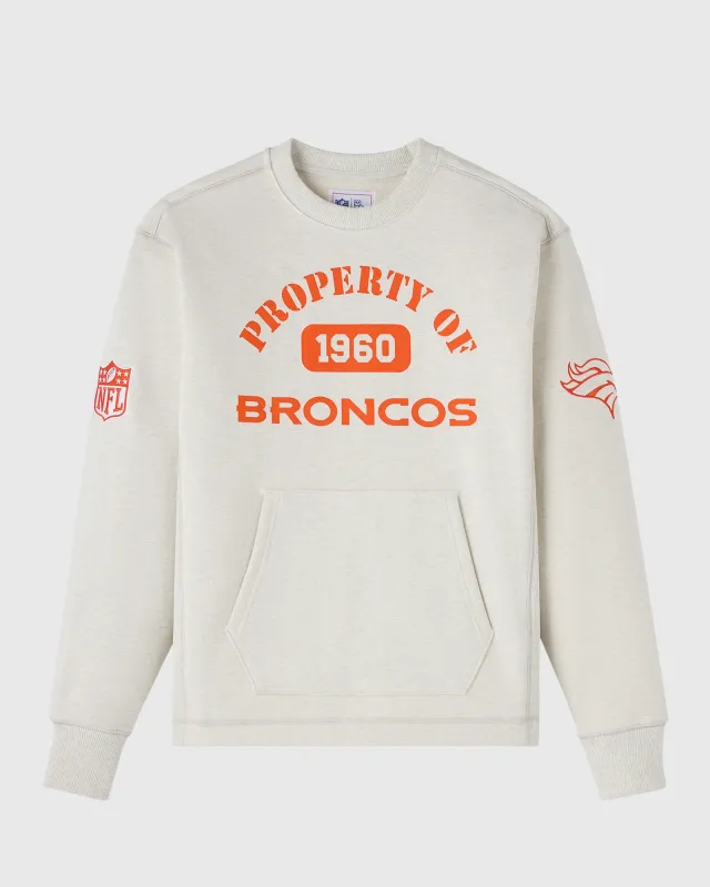 NFL Denver Broncos Crewneck - Ash Heather Grey made by OVO