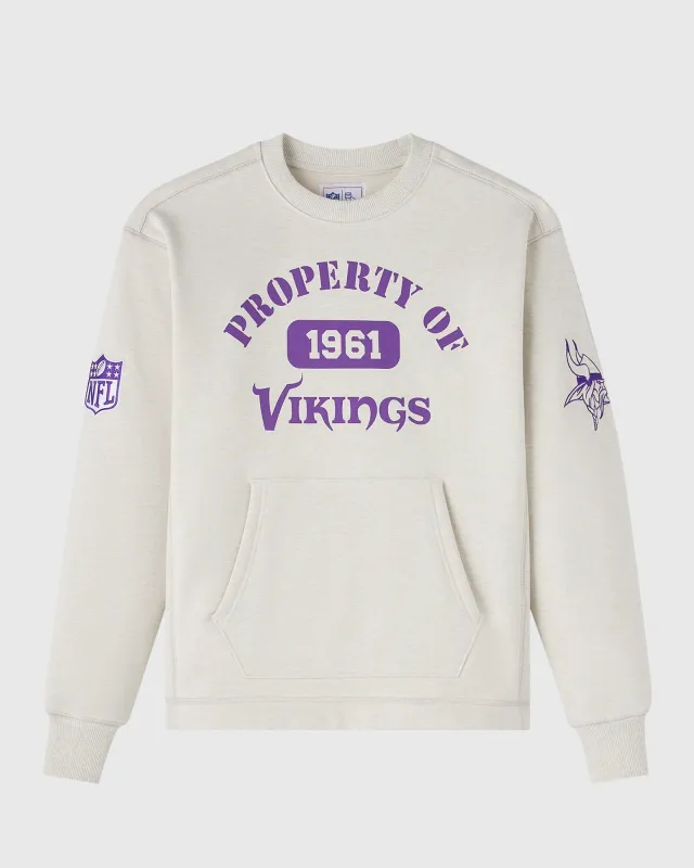 NFL Minnesota Vikings Crewneck - Ash Heather Grey made by OVO