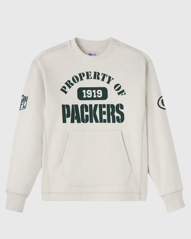 NFL Green Bay Packers Crewneck - Ash Heather Grey made by OVO