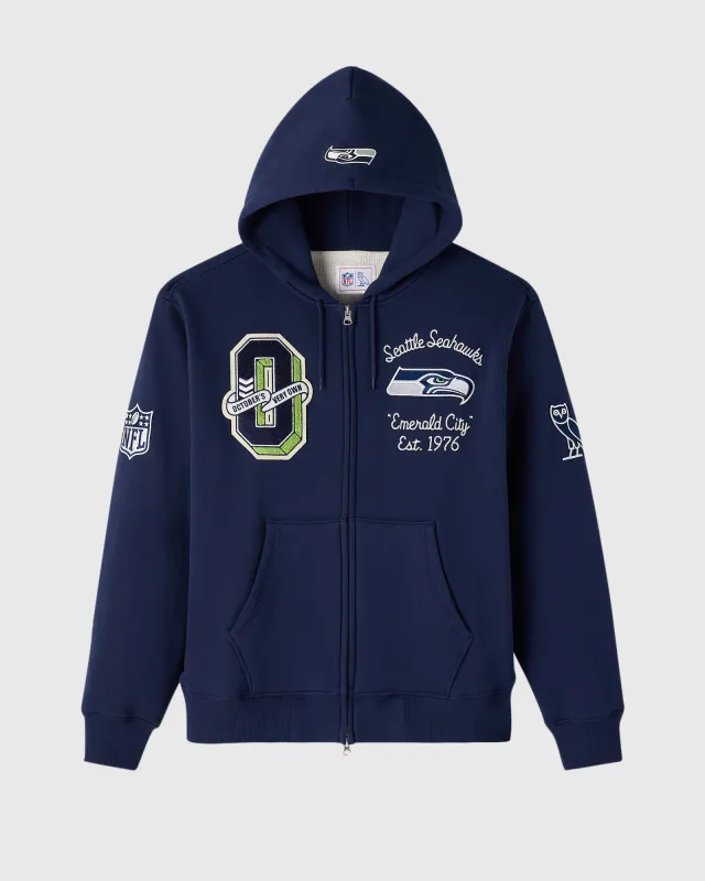 NFL Seattle Seahawks Waffle Lined Hoodie - Navy sold by OVO