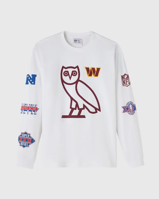 NFL Washington Commanders Long-Sleeve Tee - White sold by OVO