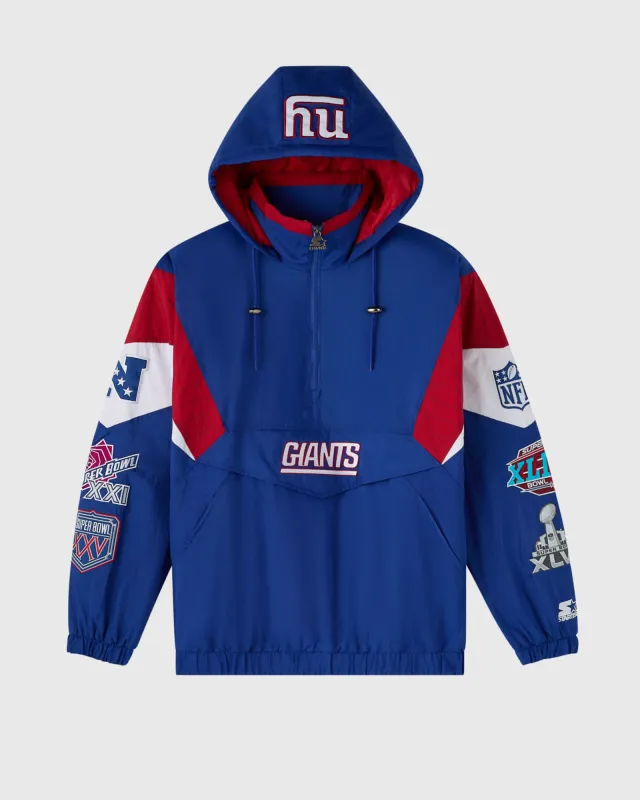 NFL STARTER New York Giants Pullover Jackets - Blue sold by OVO
