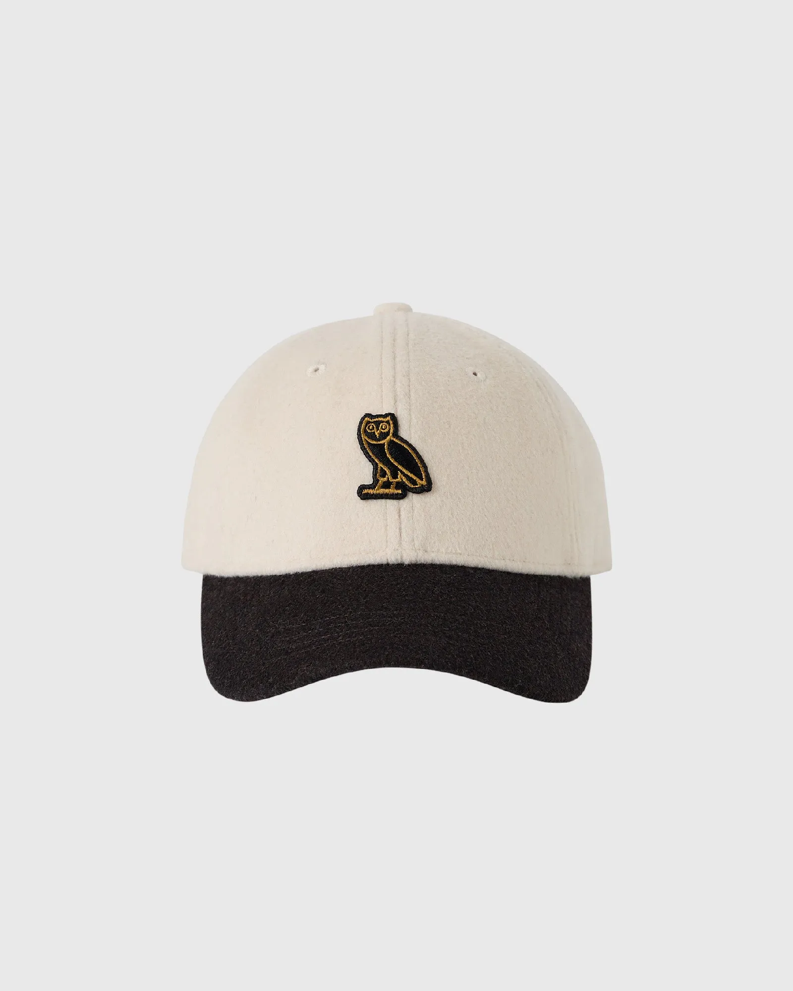 Wooly Fleece 6 Panel Cap - Cream/Black Coco sold by OVO