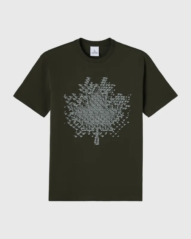 Digi Leaf Tee - Black Resin sold by OVO