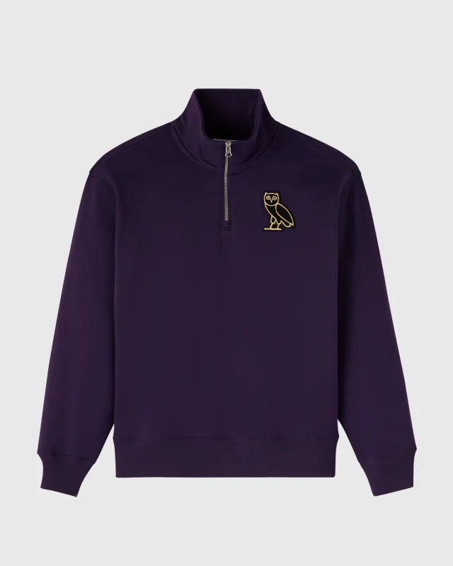 Signature Quarter-Zip Mockneck - Rich Plum made by OVO