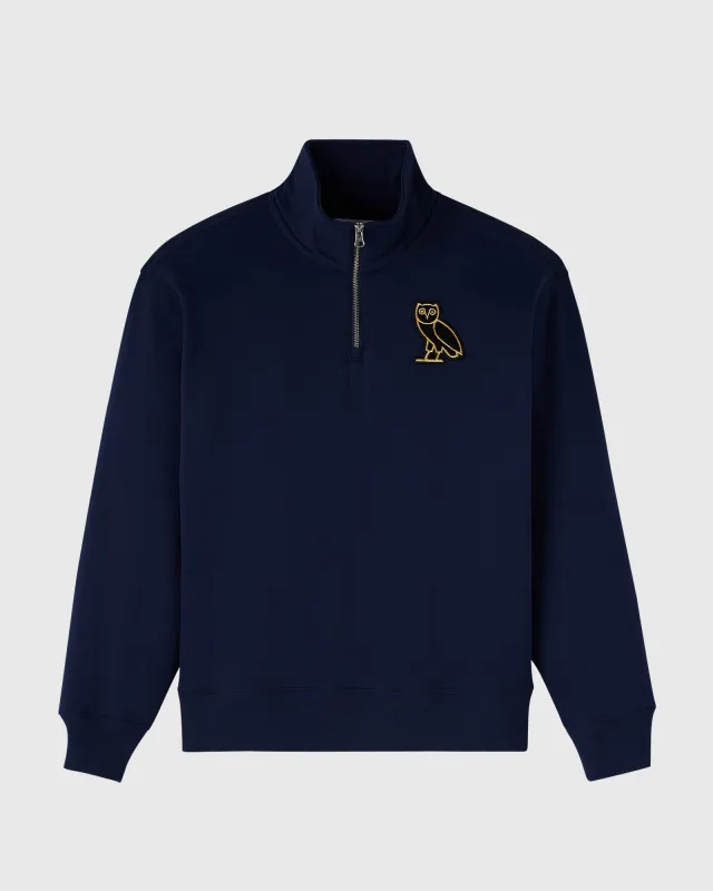 Signature Quarter-Zip Mockneck - Night Owl Navy sold by OVO