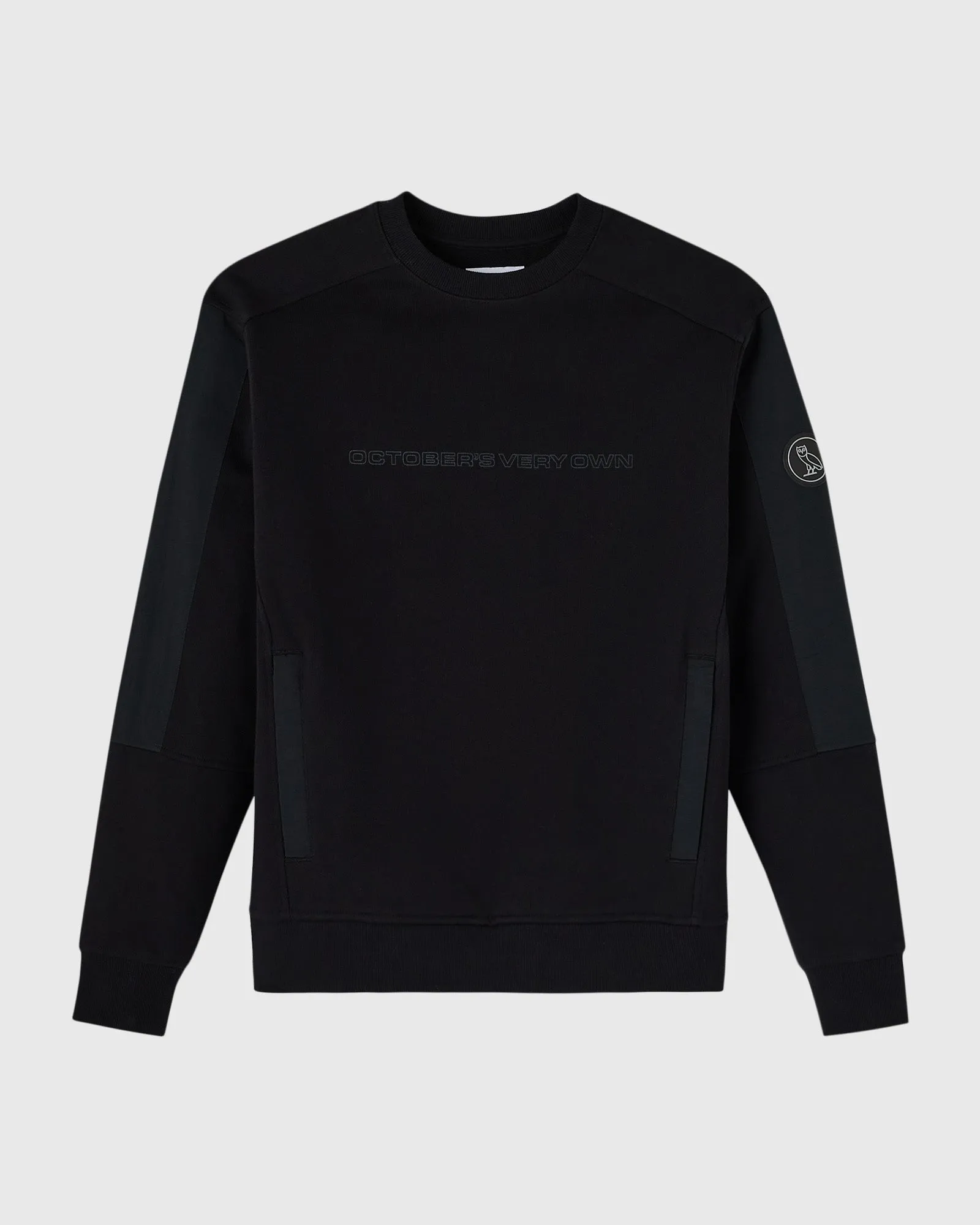 Nylon Overlay Crewneck - Black sold by OVO