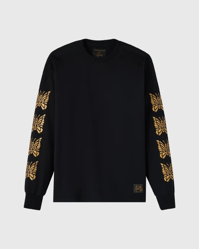 NEEDLES Papillon Long-Sleeve Tee - Black sold by OVO