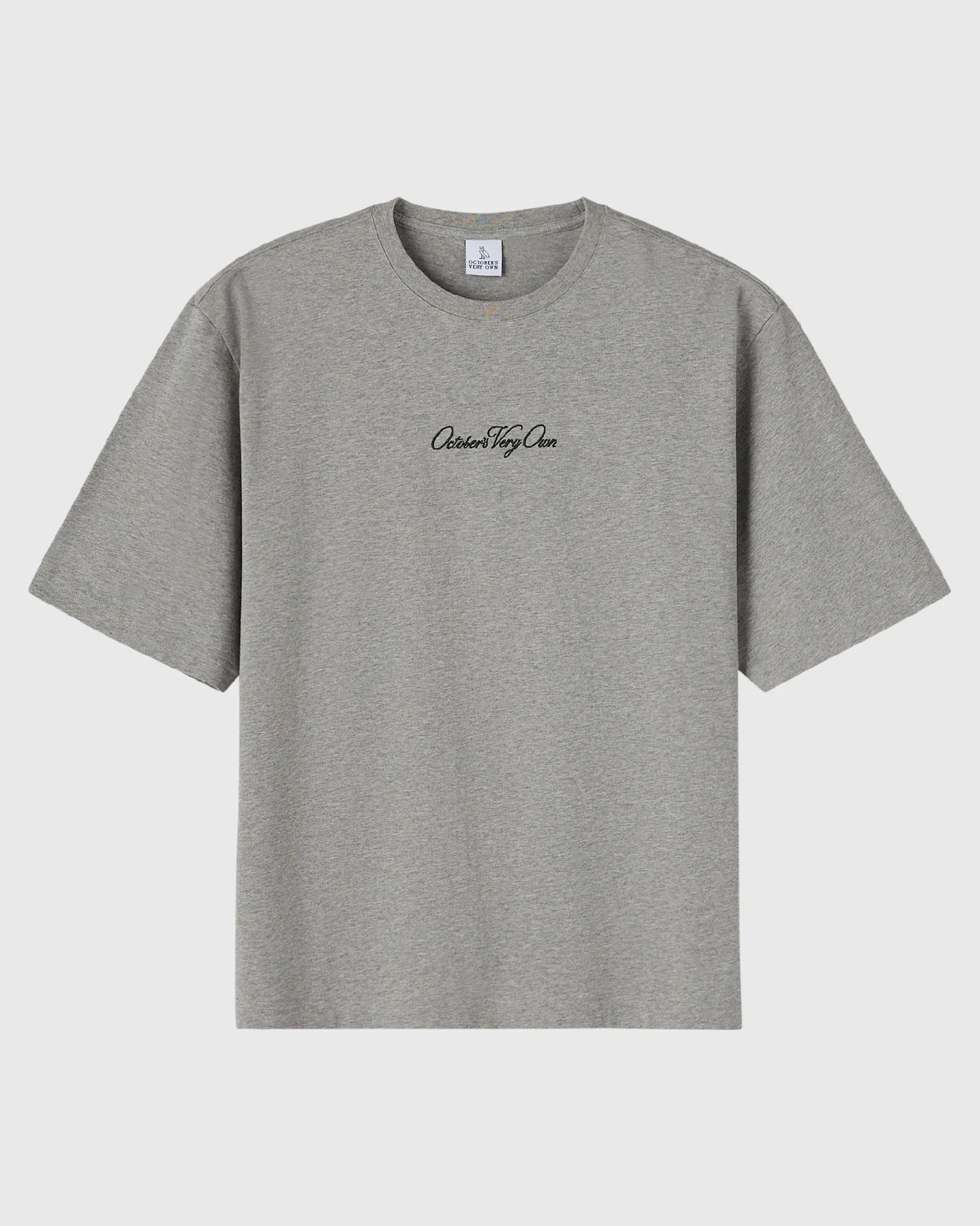 Luxe Jersey Script Tee - Heather Grey sold by OVO