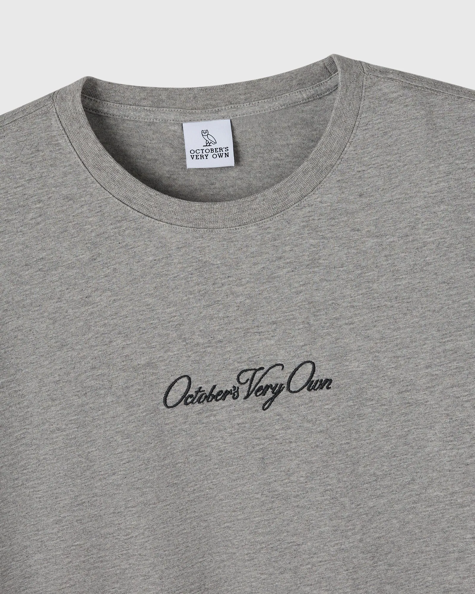 Luxe Jersey Script Tee - Heather Grey sold by OVO product image thumbnail 3