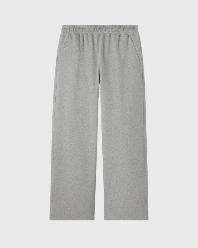 Double Knit Script Sweatpant - Heather Grey made by OVO