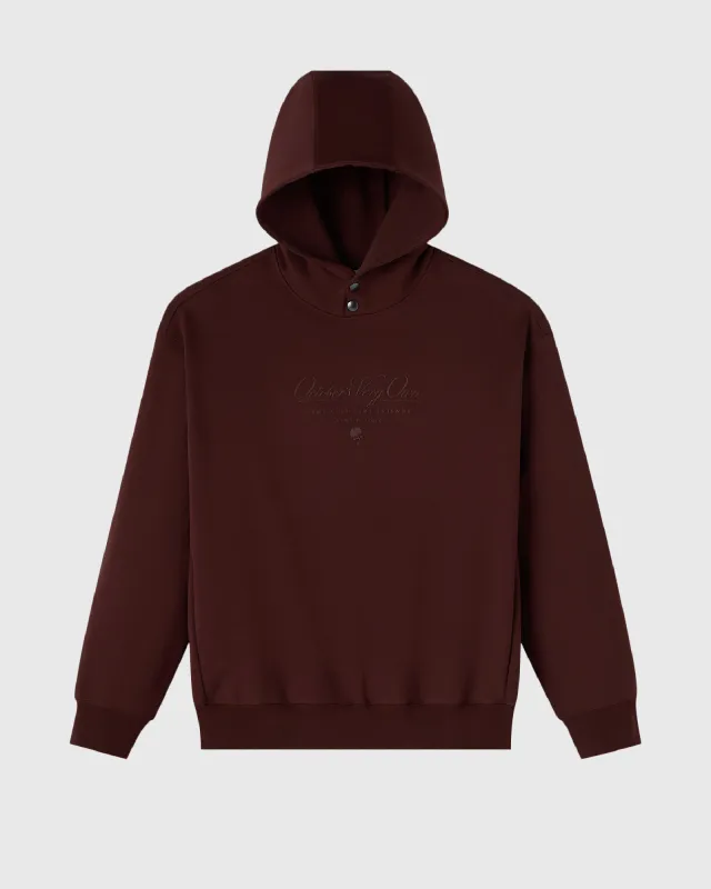 Double Knit Script Hoodie - Cocoa sold by OVO