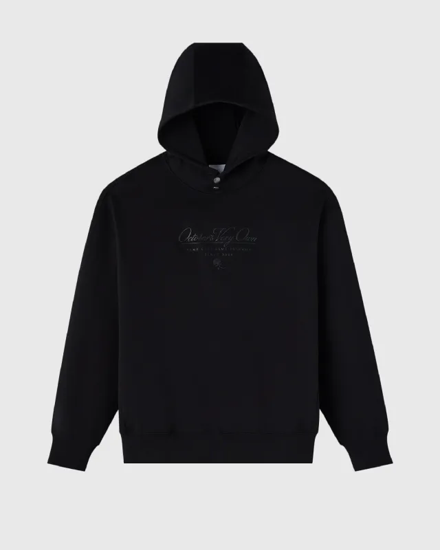 Double Knit Script Hoodie - Black sold by OVO