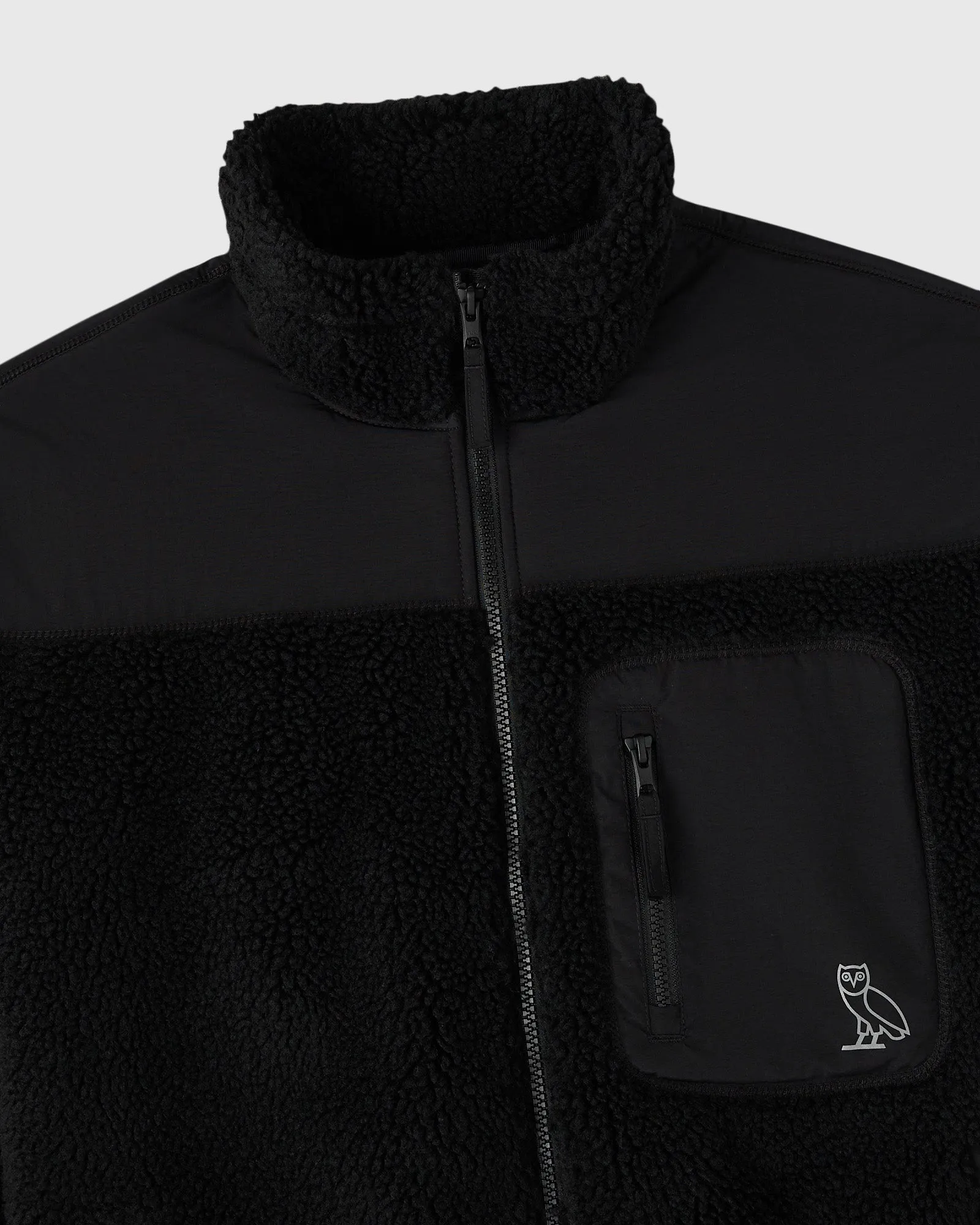 DEEP PILE SHERPA JACKET - BLACK sold by OVO product image thumbnail 3