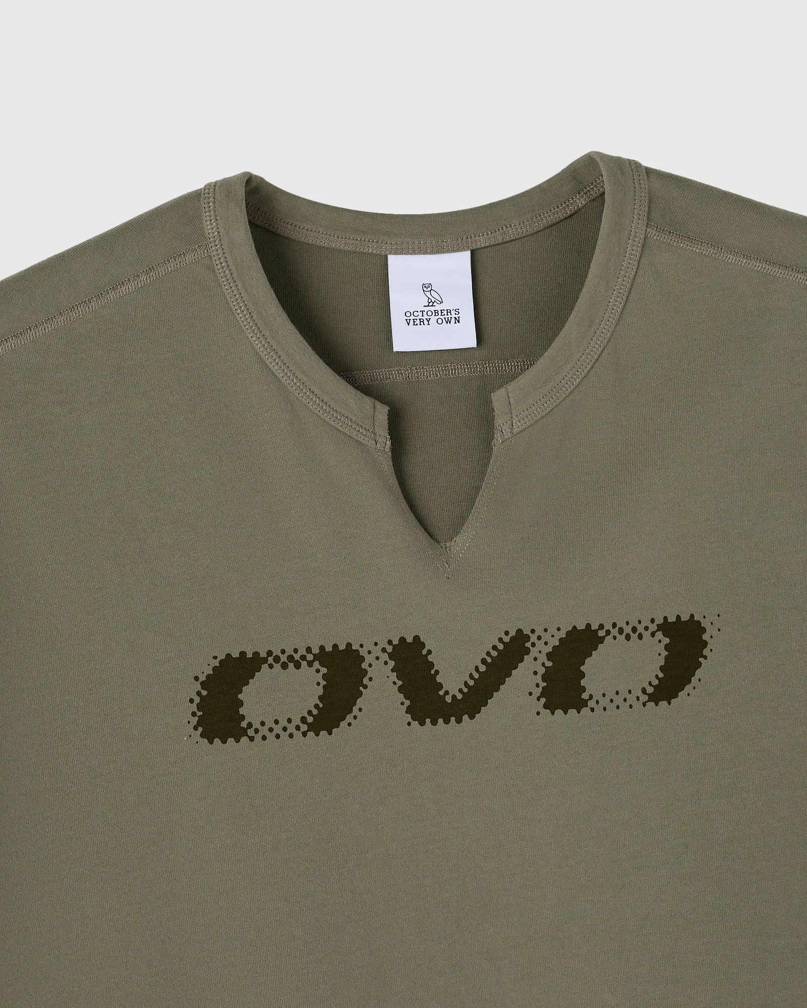 Split Neck Tee - Olive Green sold by OVO product image thumbnail 2