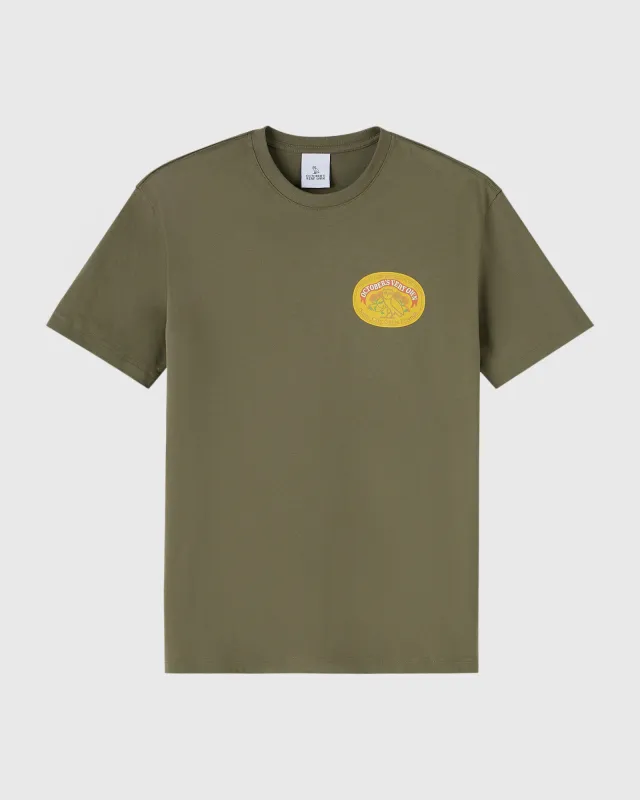 Pom Pom Banner Tee - Olive Green made by OVO