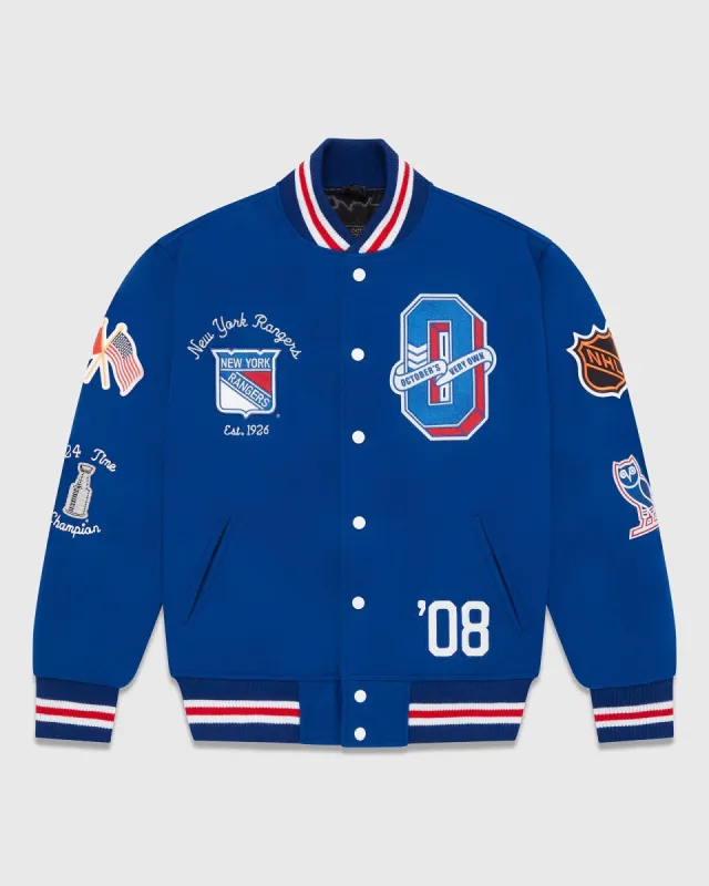 New York Rangers Varsity Jacket - New York Blue sold by OVO