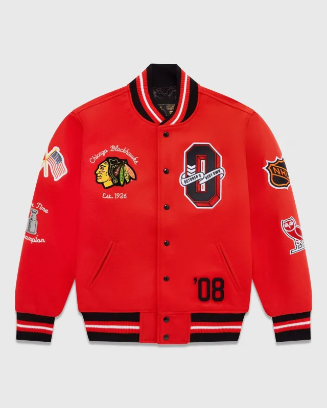 Chicago Blackhawks Varsity Jacket - Chicago Red sold by OVO