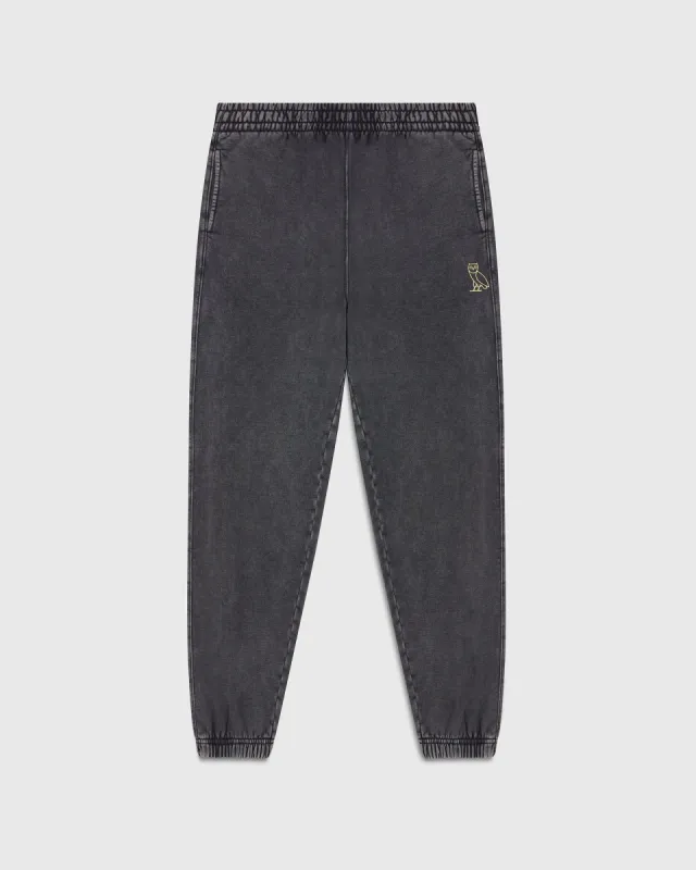 Muskoka Garment Dyed Relaxed Fit Sweatpant - Black sold by OVO