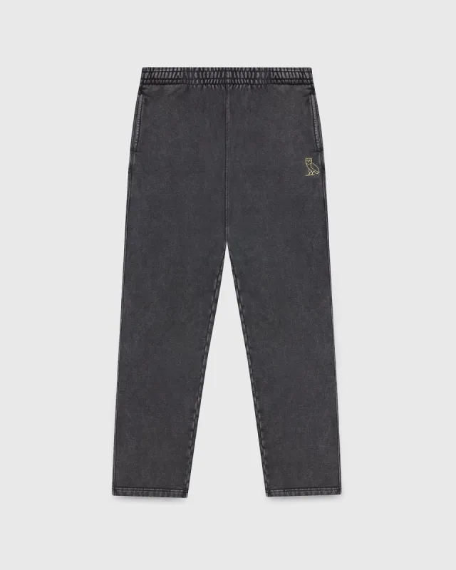 Muskoka Garment Dyed Open Hem Sweatpant - Black sold by OVO