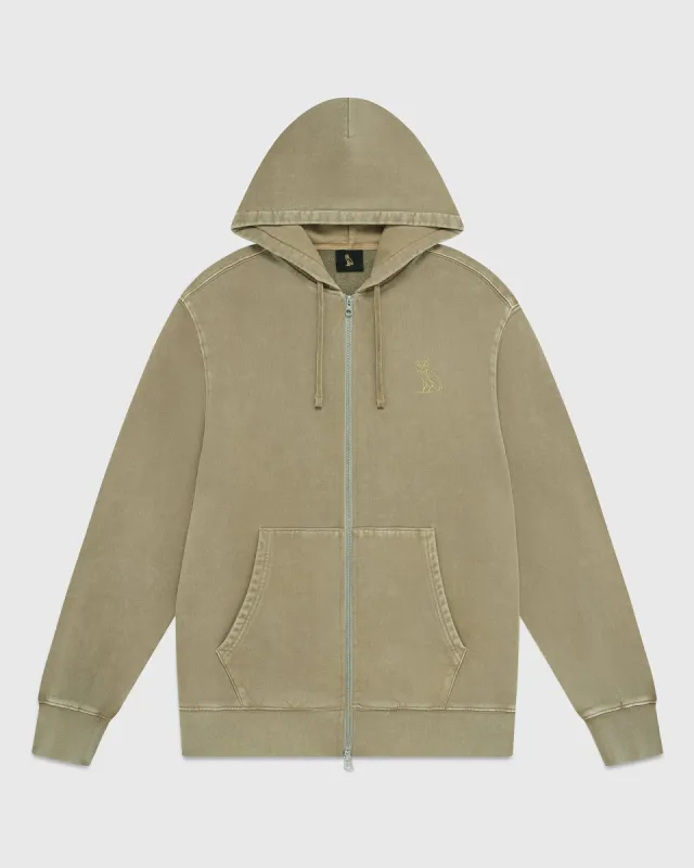 Muskoka Garment Dyed Full-Zip Hoodie - Sand sold by OVO