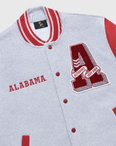 NCAA Alabama Crimson Tide Fleece Varsity Jacket - Grey/Alabama Red sold by OVO