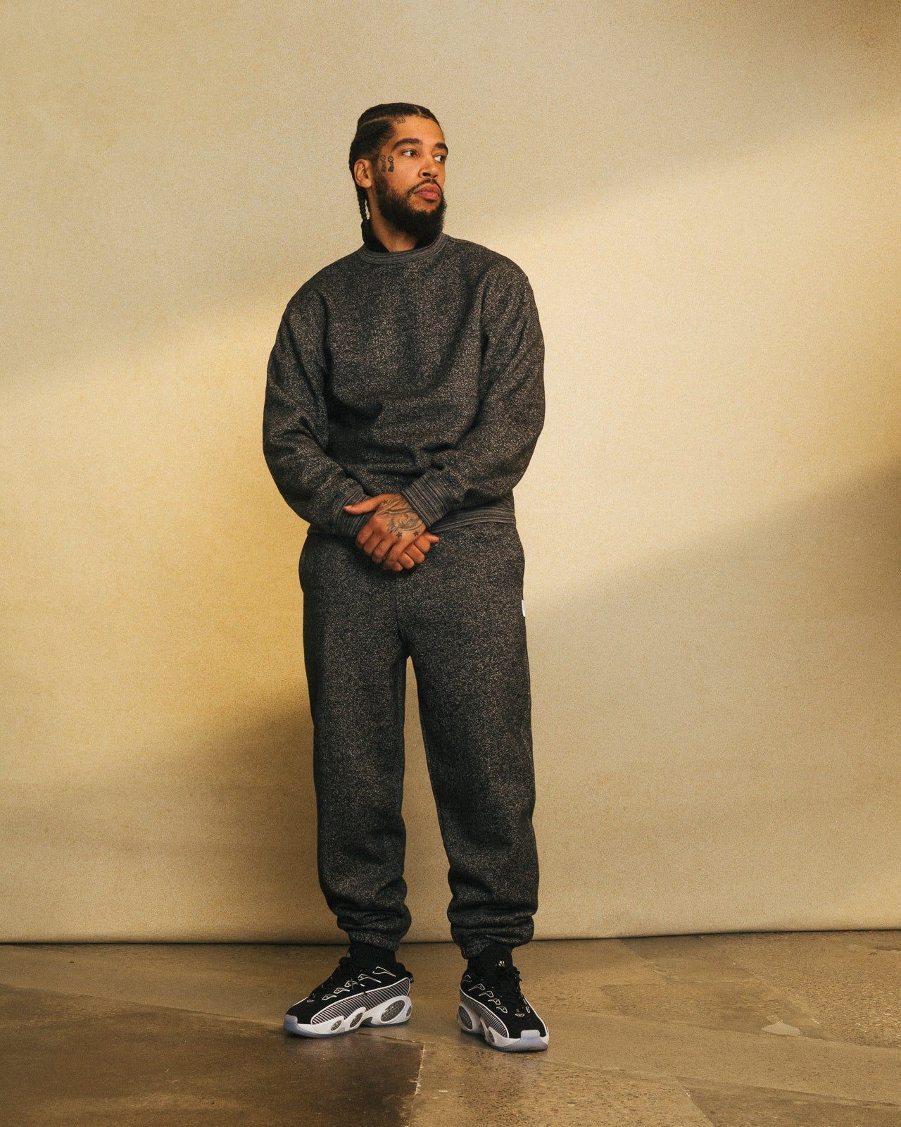 Speckle Fleece Relaxed Fit Sweatpant - Black sold by OVO product image thumbnail 2